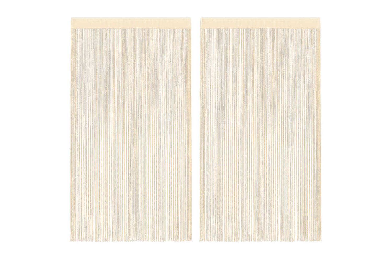 vidaXL 132402 String Curtains 2 Pcs 100x250cm Cream