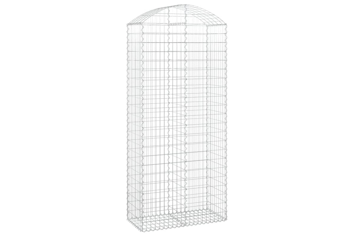 vidaXL 153441 Arched Gabion Basket 100x50x220/240cm Galvanised Iron