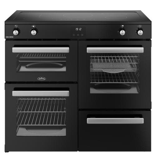 BELLING            100CM COOKCENTRE ELECTRIC RANGE COOKER WITH 5 ZONE INDUCTION HOB - BLACK