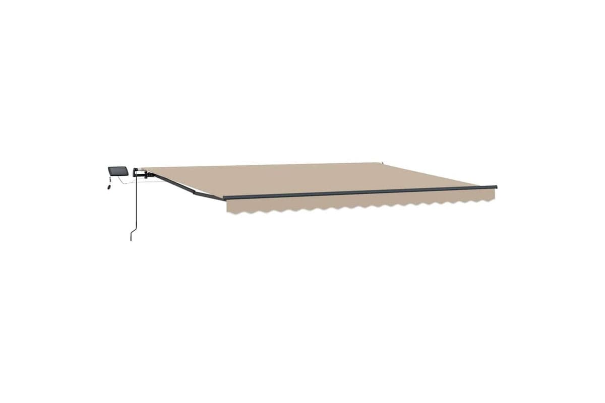 Vidaxl Retractable Awning Manual Beige 400 X 300 Cm Fabric