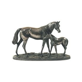 Mare & Foal Large Bronze Ornament