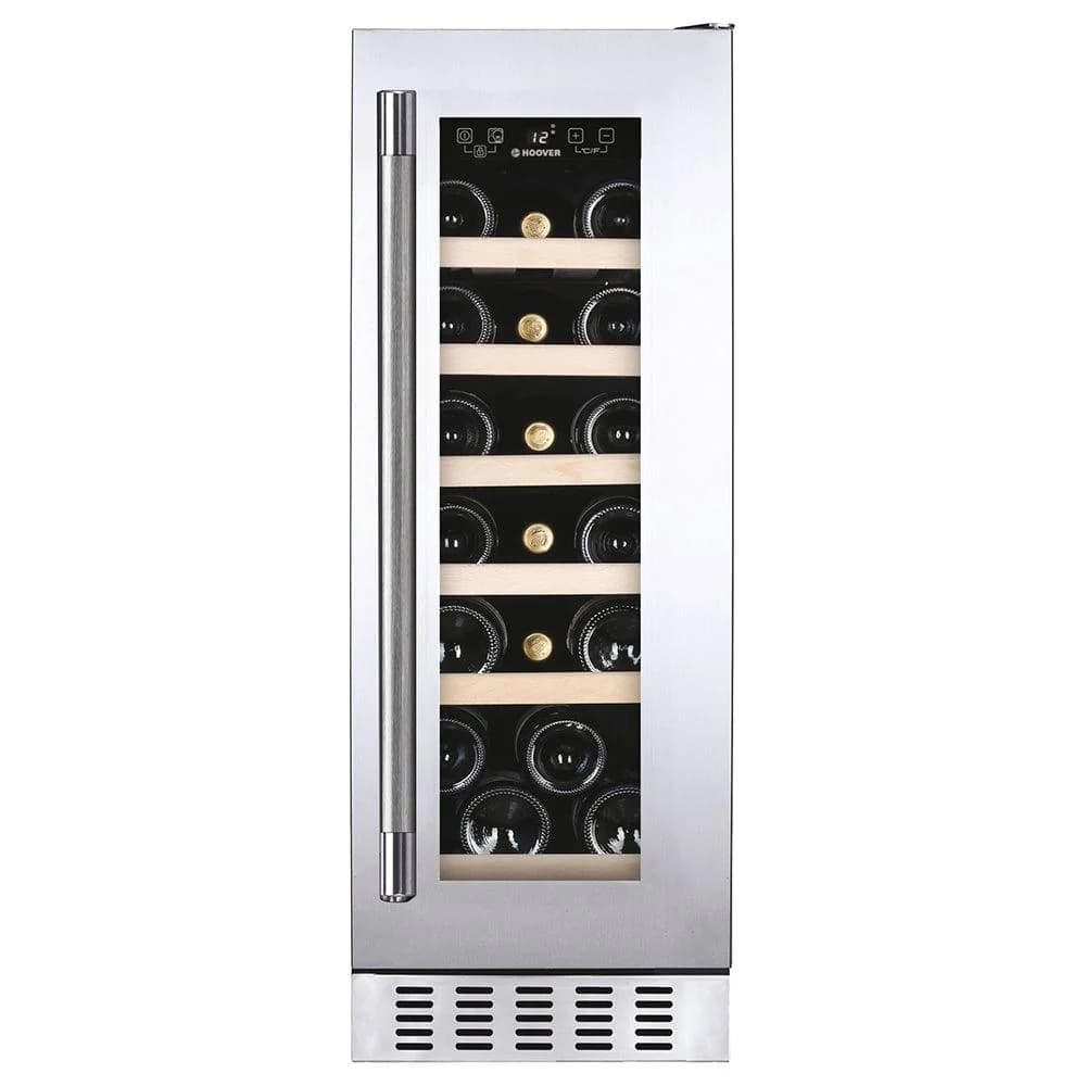Hoover 19 Bottles Freestanding Wine Cooler - Stainless Steel | HWCB 30 UKSSM
