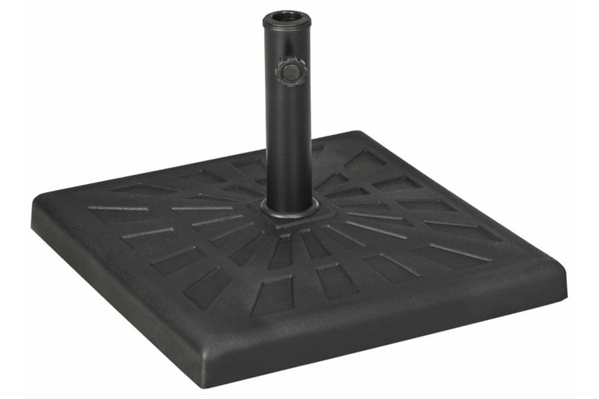 Outsunny Resin Garden Parasol Base Umbrella Stand | Black