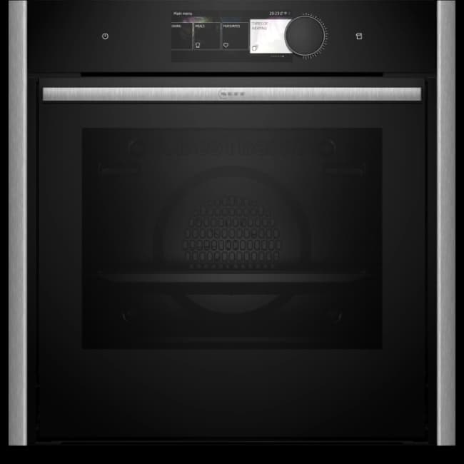 Neff N90 Built-In Single Oven with Added Steam function Oven with Slide'n'Hide - Black | B69VY7MY0