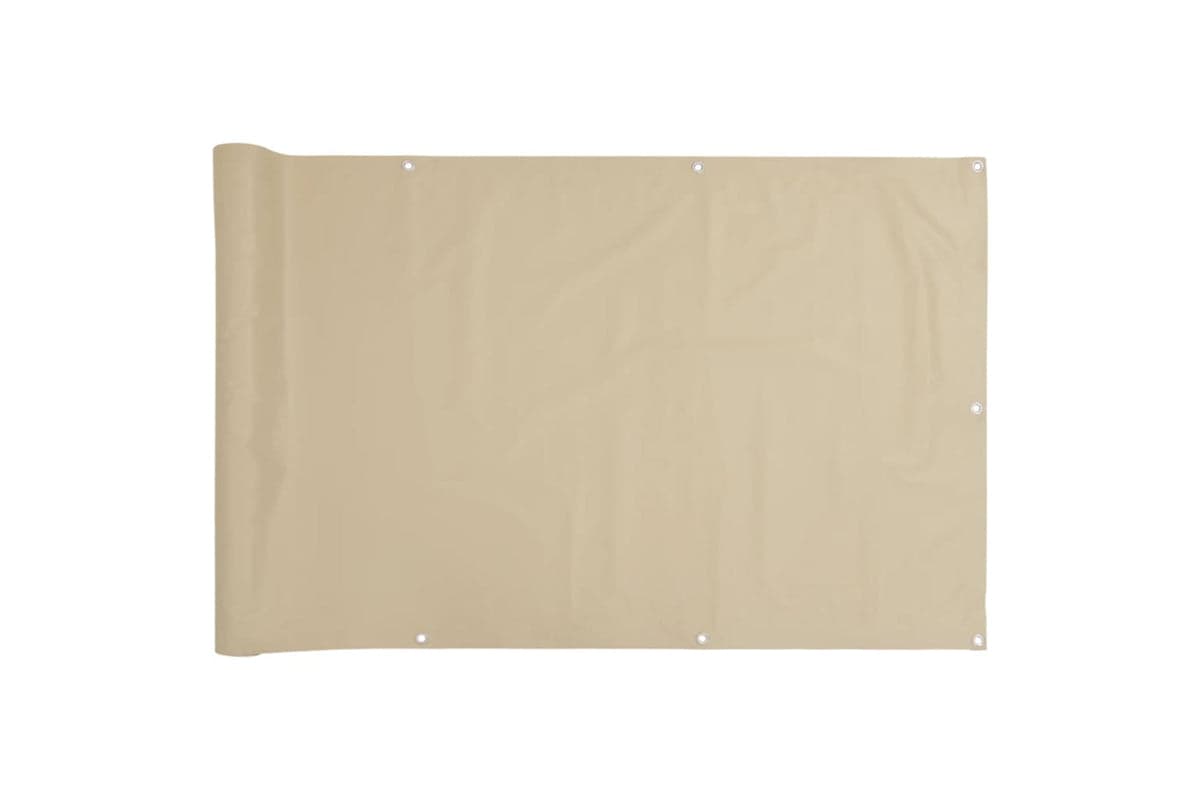 vidaXL 134940 Balcony Screen Beige 90x300cm Oxford Fabric