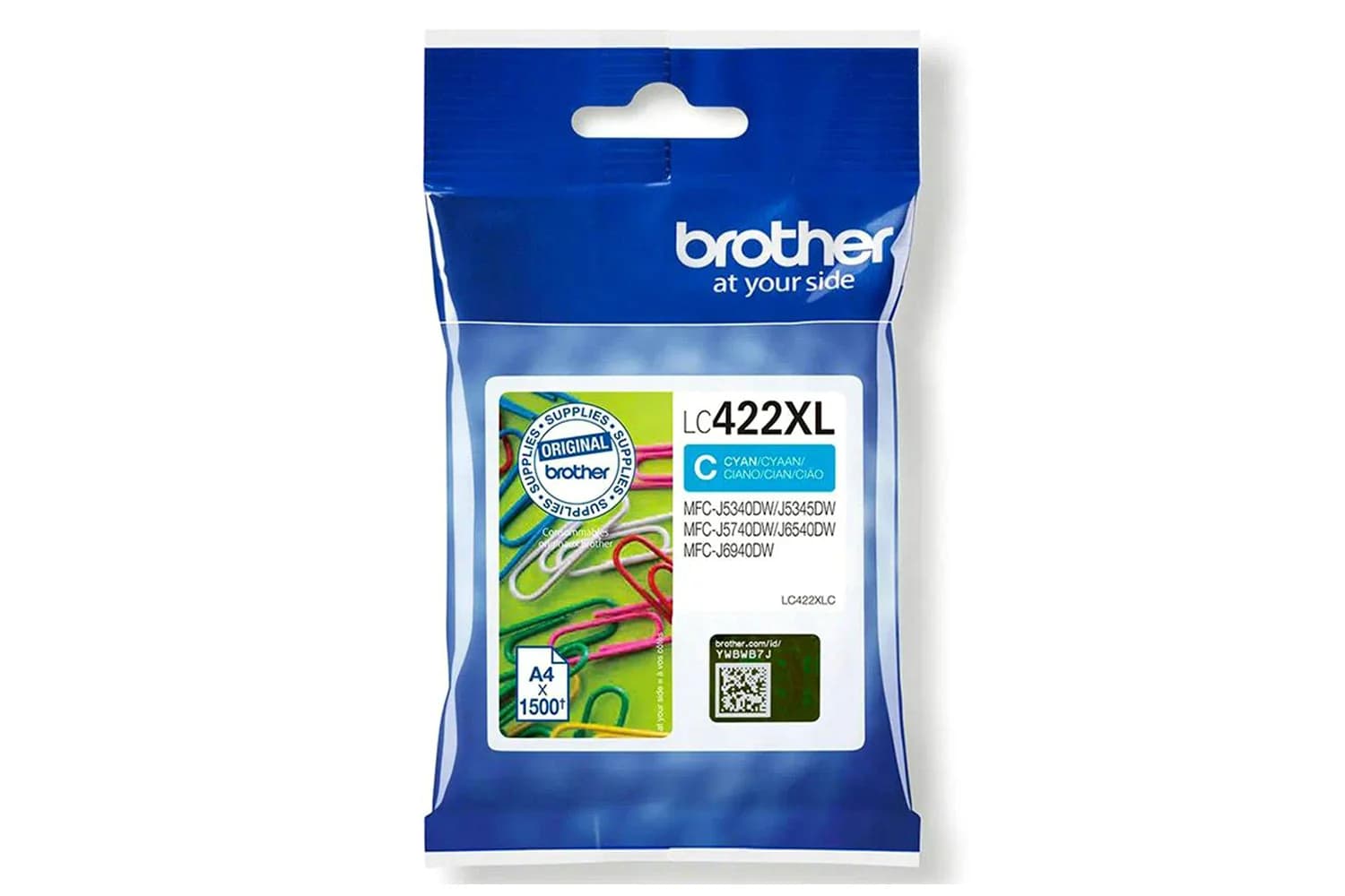 Brother LC422XLC Genuine Ink Cartridge | Cyan