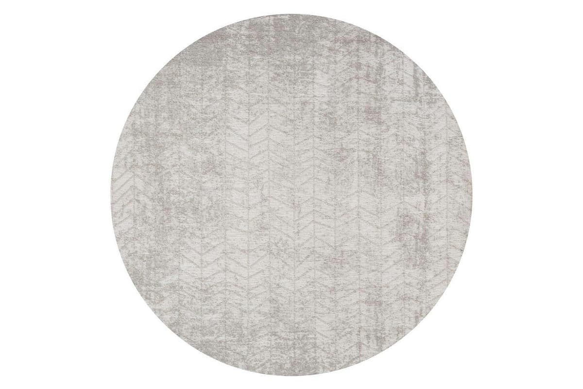 Louis De Poortere | Jacob's Ladder Eco Round Rug | Grey | 140 x 140 cm