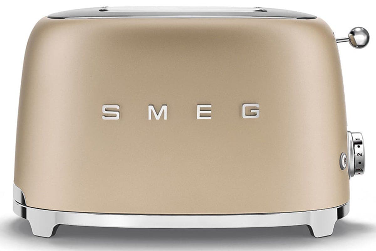 Smeg 50's Style 2 Slice Toaster | TSF01CHMUK | Champagne Gold