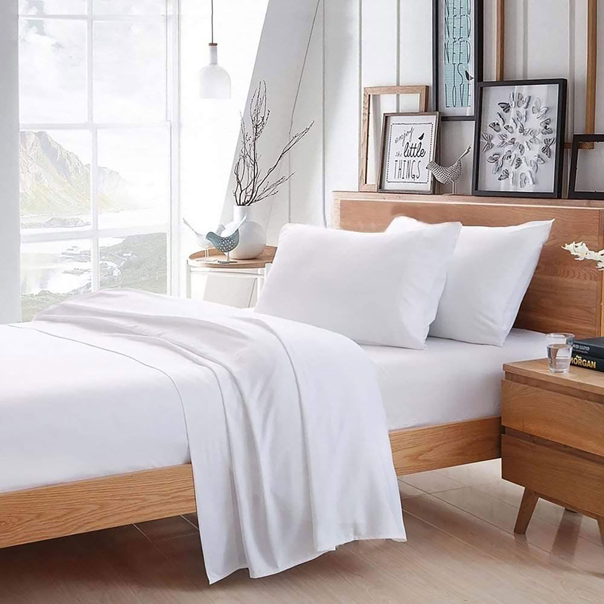 200 Thread Count Cotton Oxford Pillowcase Pair White