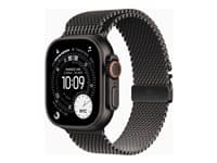 APPLE - Watch Ultra 3 - 49 mm - black titanium - Yes smart watch with milanese loop - band size: S - 64 GB - LTE, NFC, Wi-Fi 4, UWB, Bluetooth - 5G - 61.8 g