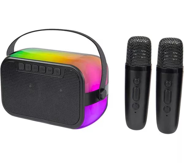 EASY KARAOKE EKS221BT Portable Bluetooth Karaoke System - Black