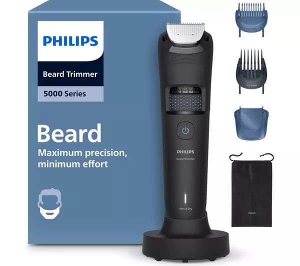 PHILIPS Series 5000 BT5780/15 Wet & Dry Beard Trimmer - Black