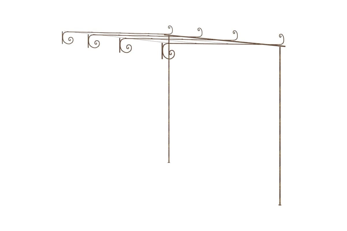 Vidaxl 313998 Garden Pergola Antique Brown 4x3x2.5 M Iron