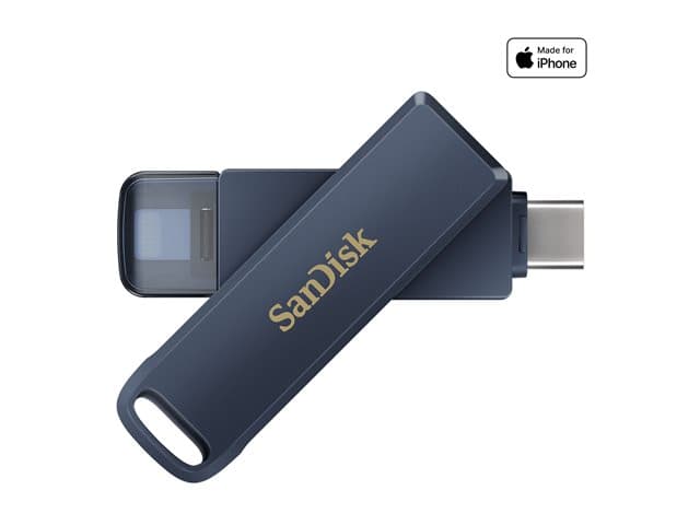 SANDISK - Phone Drive - USB flash drive - 256 GB - USB-C / Lightning - metallic sky