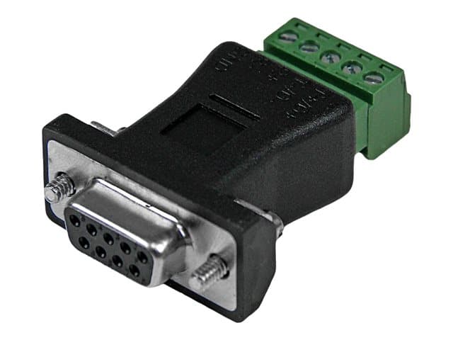 STARTECH.COM - StarTech RS422 RS485 Serial DB9 to Terminal Block Adapter - Serial adapter - 5 pin terminal block to DB-9 (M) - black - DB92422 - serial adapter - 5 pin terminal block to DB-9