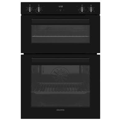 Refurbished electriQ Built-In Electric Double Oven - Black