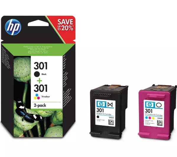 HP 301 Original Black & Tri-colour Ink Cartridges - Twin Pack