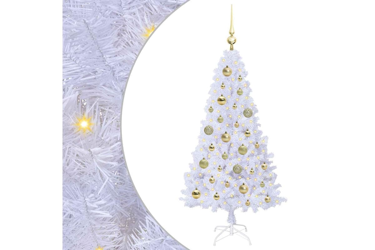 Vidaxl Artificial Christmas Tree White 120 Cm Pvc And Steel