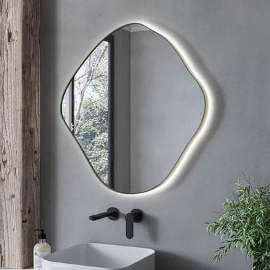 Aster Pebble Backlit Heated Bathroom Mirror