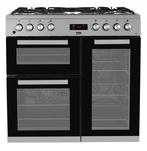 BEKO            90CM DUAL FUEL RANGE COOKER - STAINLESS STEEL