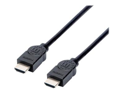MANHATTAN - HDMI Cable, 4K@30Hz (High Speed), 1.5m, Male to Male, Black, Ultra HD 4k x 2k, Fully Shielded, Gold Plated Contacts, Lifetime Warranty, Polybag - HDMI cable - 1.5 m