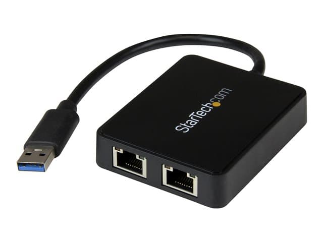 Startech USB 3.0 to Dual Port Gigabit Ethernet Adapter w/ USB Port