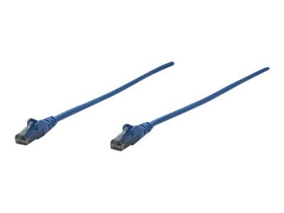 INTELLINET - Network Patch Cable, Cat6, 5m, Blue, CCA, U/UTP, PVC, RJ45, Gold Plated Contacts, Snagless, Booted, Lifetime Warranty, Polybag - patch cable - blue