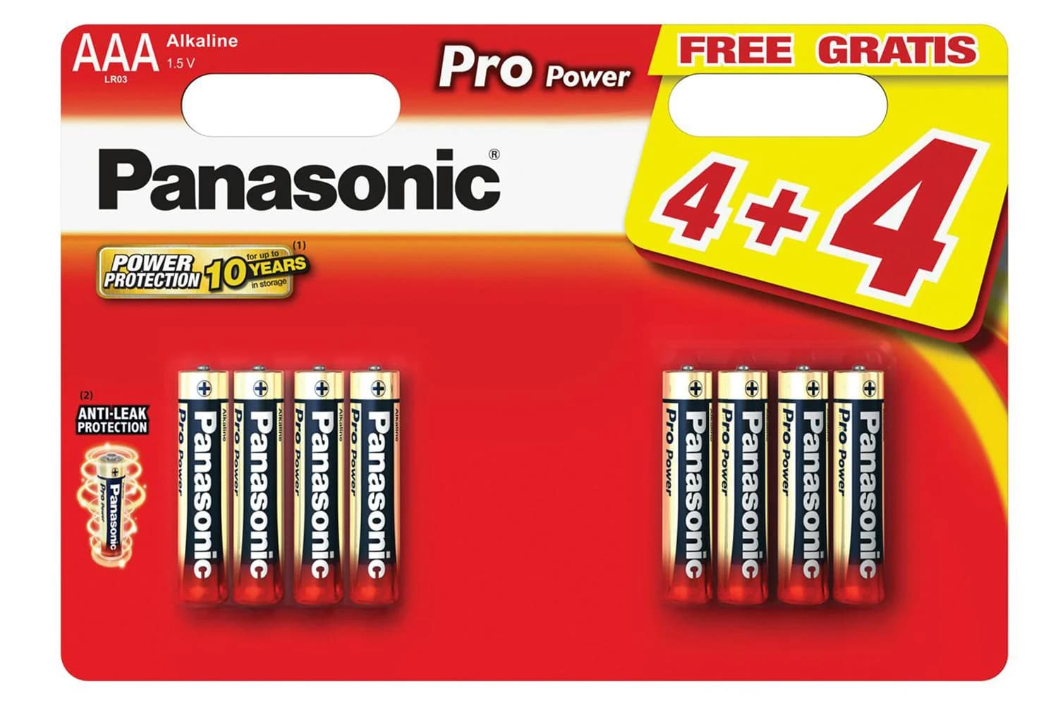 Panasonic PP Gold AAA Batteries | 4+4 Free