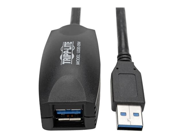 Tripp Lite - Eaton Tripp Lite Series 5M USB 3.0 SuperSpeed Active Extension Repeater Cable A M/F 16ft 16" 5 Meter - USB extension cable - USB Type A (M) to USB Type A (F) - USB 3.0 - 5 m - active - grey