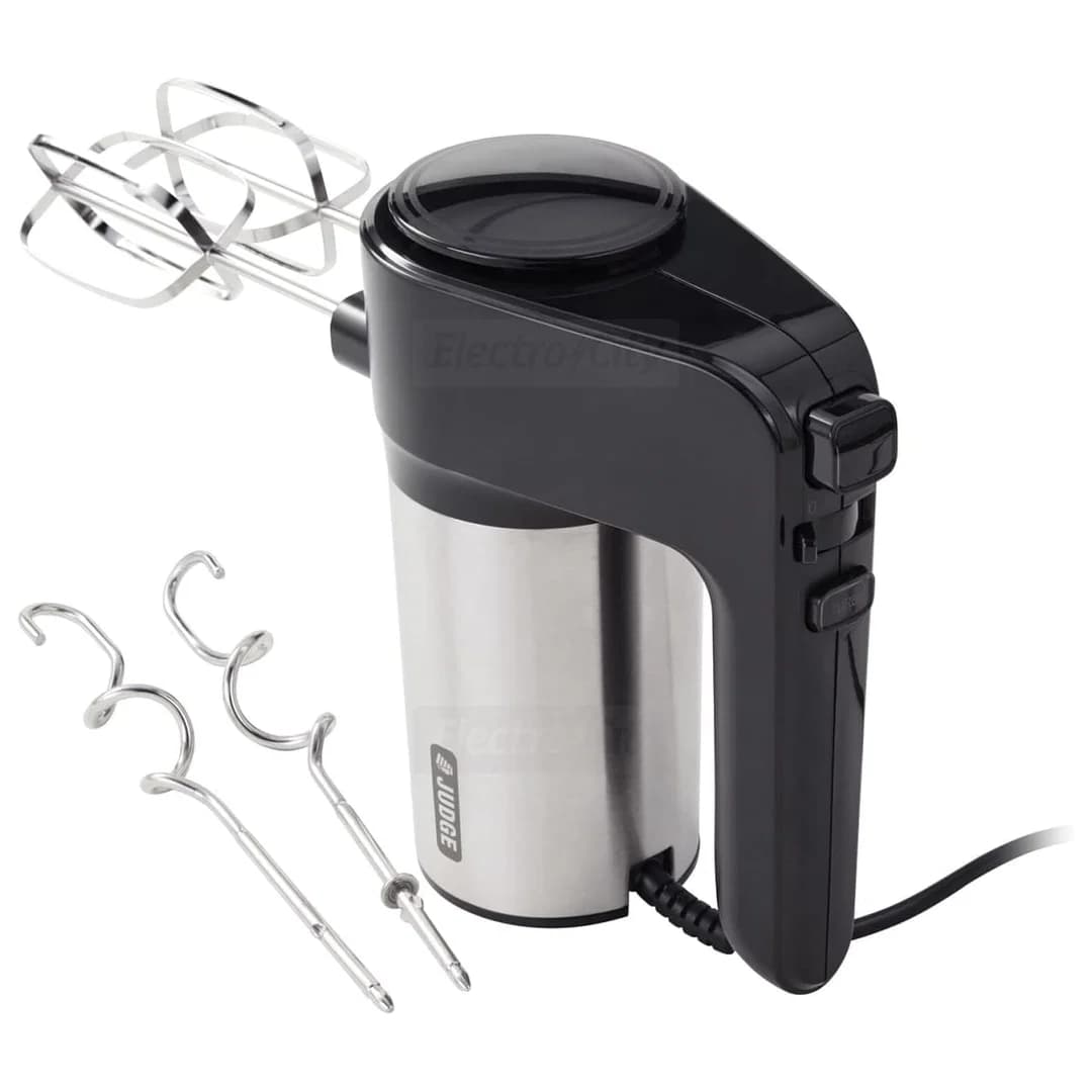 Judge Electricals 400W Electric Hand Mixer with | Black &amp; Silver