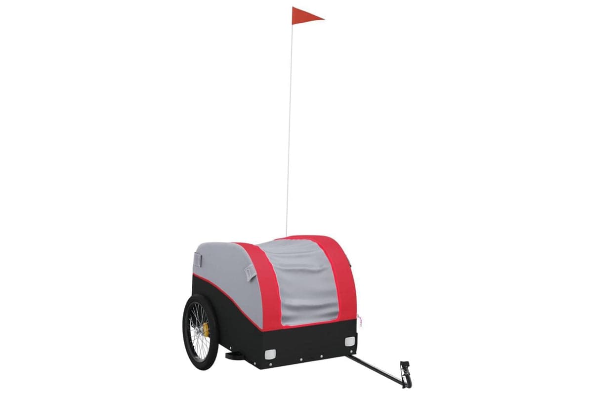 Vidaxl Bike Trailer Black And Red 45 Kg Iron