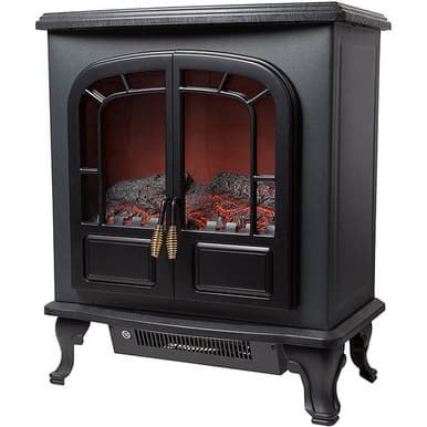 Warmlite WL46019  Wingham 2KW Electric Double Door Fire Stove - Black