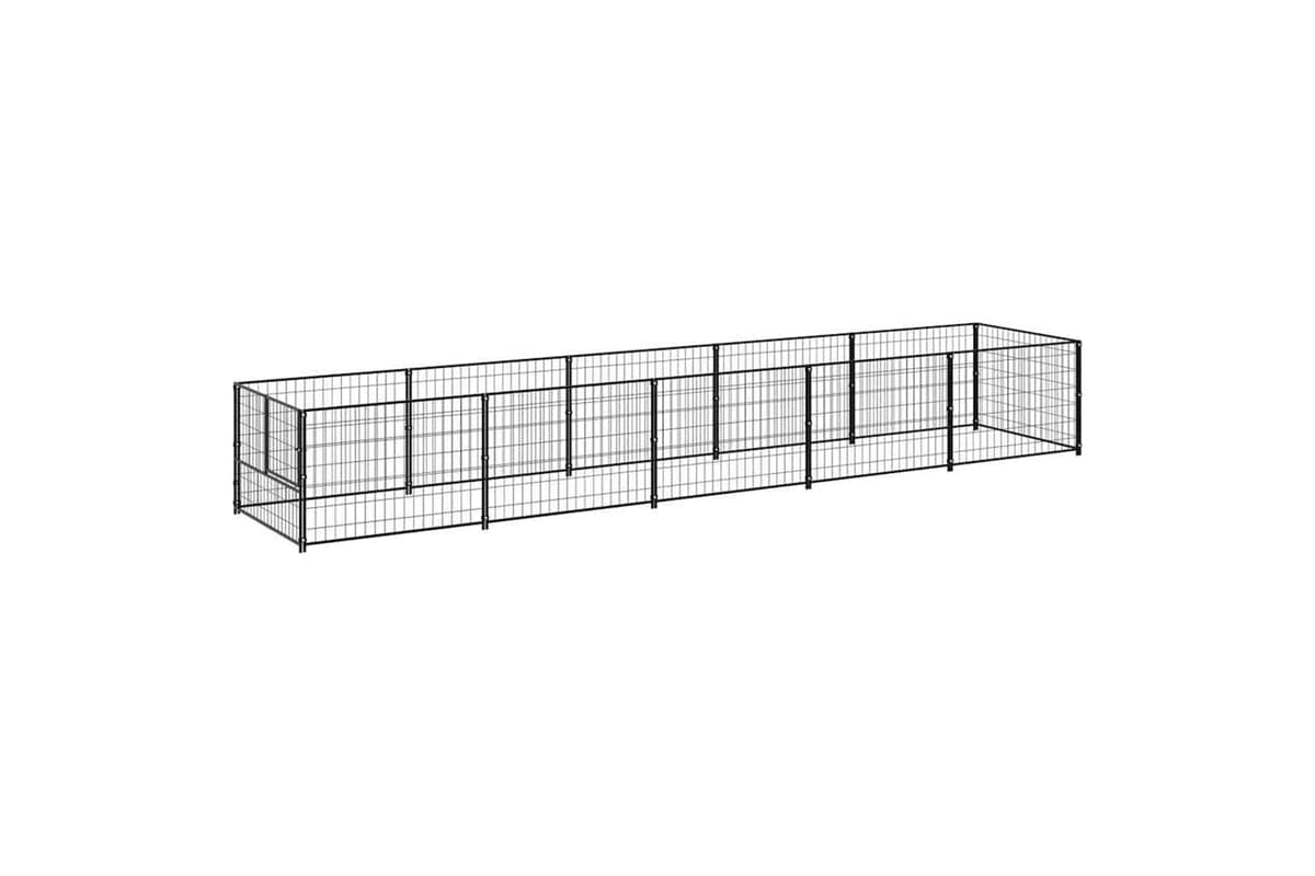 Vidaxl 3082095 Dog Kennel Black 5 M2 Steel
