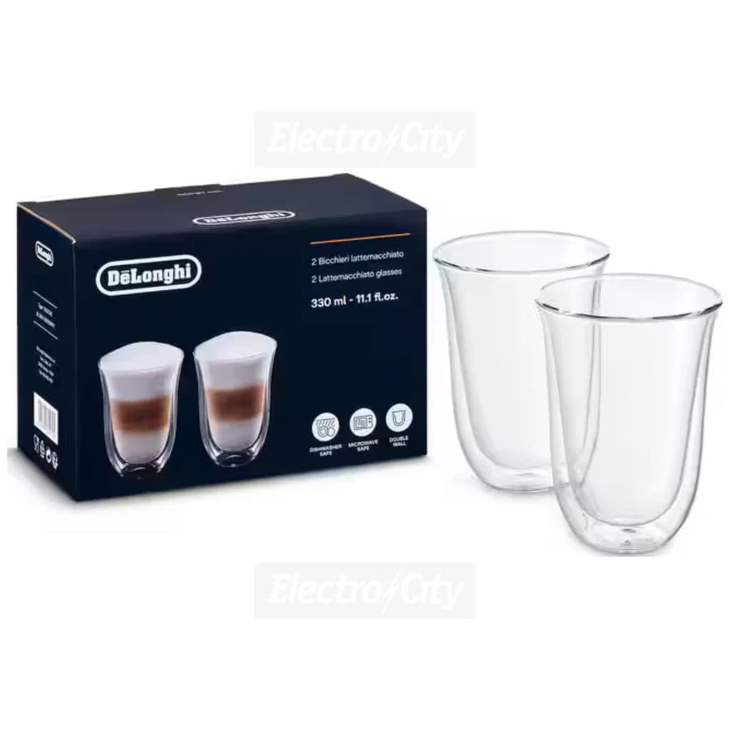 De’Longhi Latte Macchiato Thermo Glasses | 2 Pack