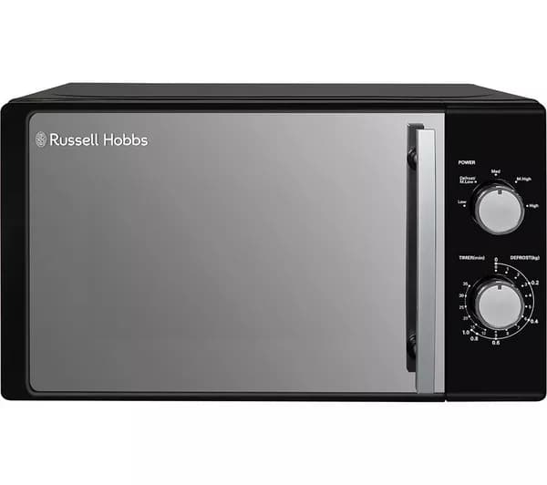 RUSSELL HOBBS RHM2060B Compact Solo Microwave - Black & Silver