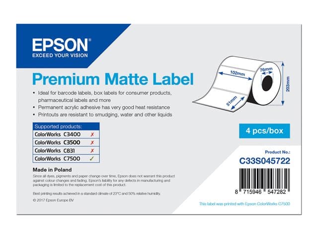 EPSON Premium Die Cut Labels
