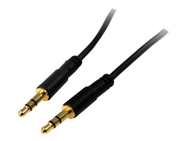 STARTECH.COM - Startech 15 ft. (4.6 m) 3.5mm Audio Cable - 3.5mm Slim Audio Cable - Gold Plated Connectors - Male/Male - Aux Cable (MU15MMS) - audio cable - 4.6 m