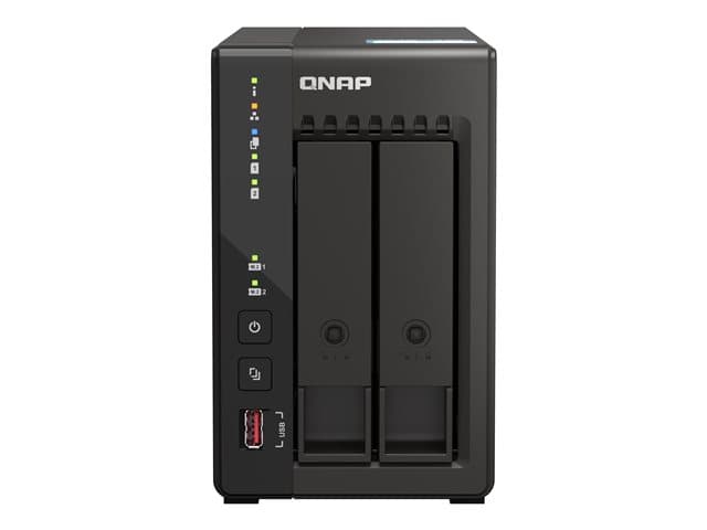 QNAP - TS-253E - NAS server - 2 bays - SATA 6Gb/s - RAID 0, 1, 5, 6, 10, 50, JBOD, 60 - RAM 8 GB - 2.5 Gigabit Ethernet - iSCSI support