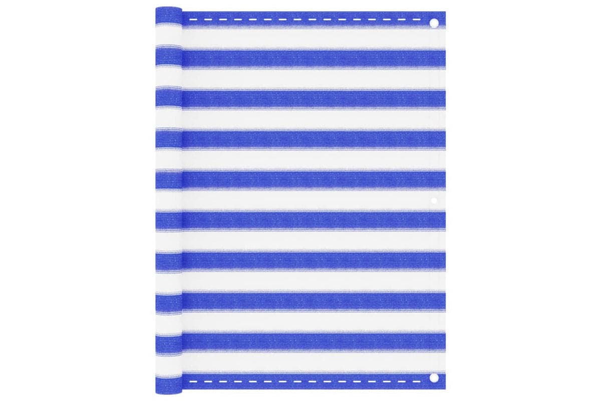 vidaXL 310893 Balcony Screen Blue And White 120x400cm Hdpe
