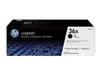 HP - 36A - 2-pack - black - original - LaserJet - toner cartridge (CB436AD)