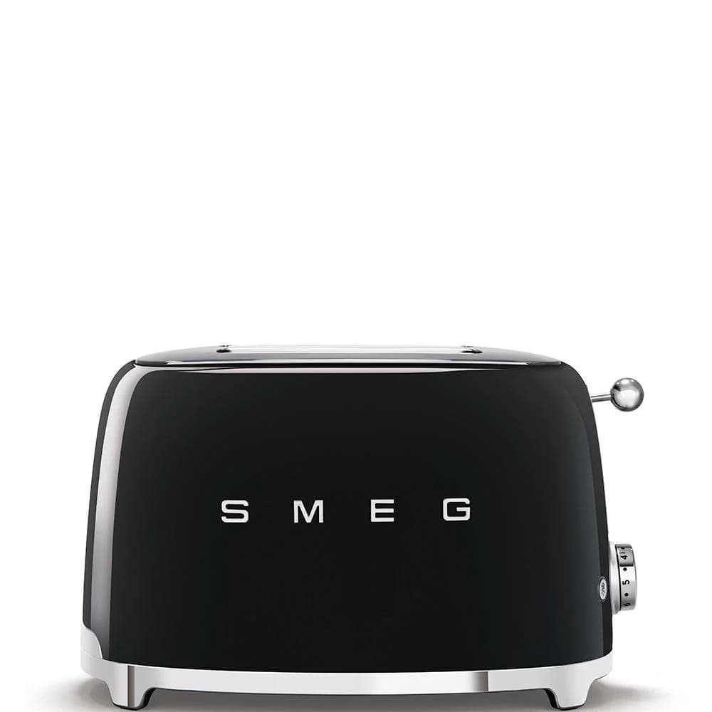 Smeg 950W 2 Slice Toaster - Black | TSF01BLUK