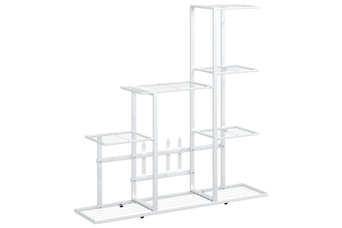 vidaXL 336113 Flower Stand 94.5x25x88cm White Metal