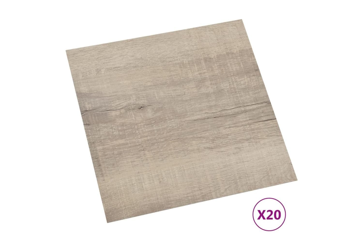 Vidaxl Self-adhesive Flooring Planks 20 Pcs Pvc 1.86 Sq M Taupe