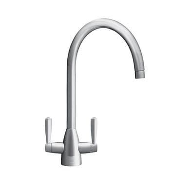 ALMOST PERFECT - Franke Eiger Dual Lever Monobloc Kitchen Mixer Tap - Steel