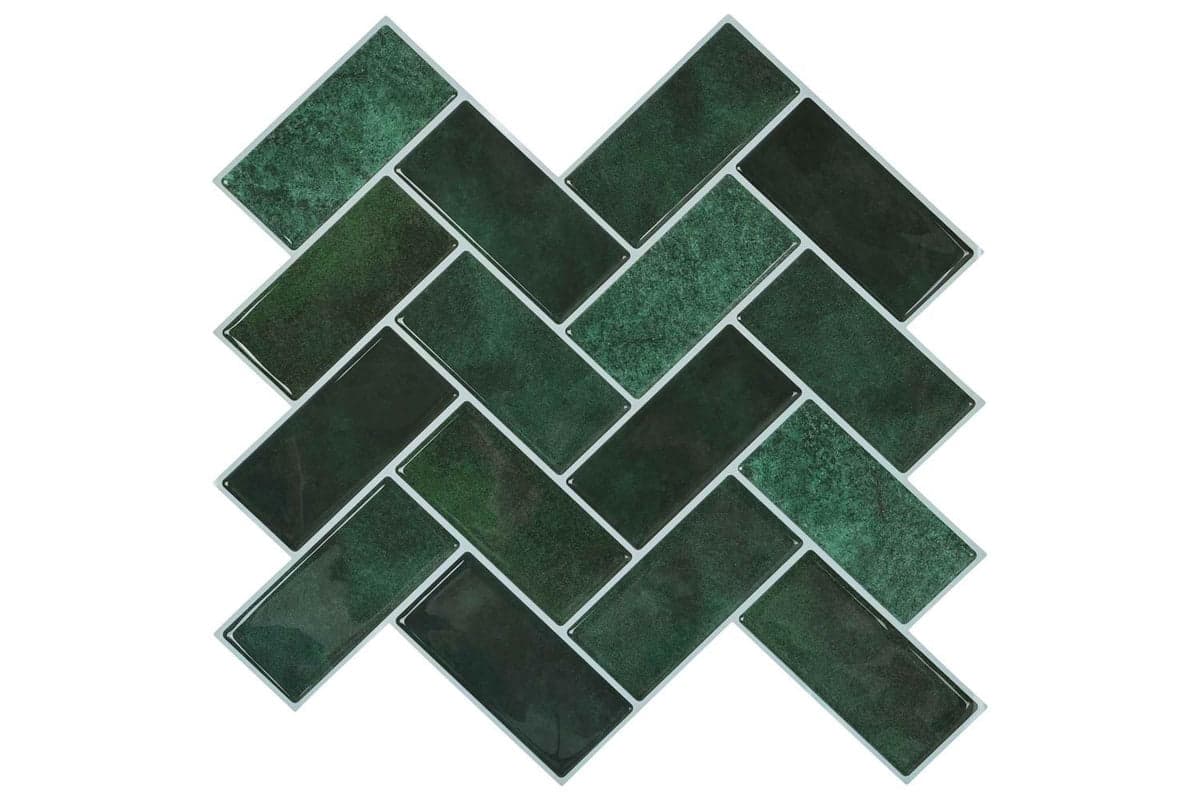Vidaxl Herringbone Tile 50 Pcs Dark Green 30 X 30 Cm