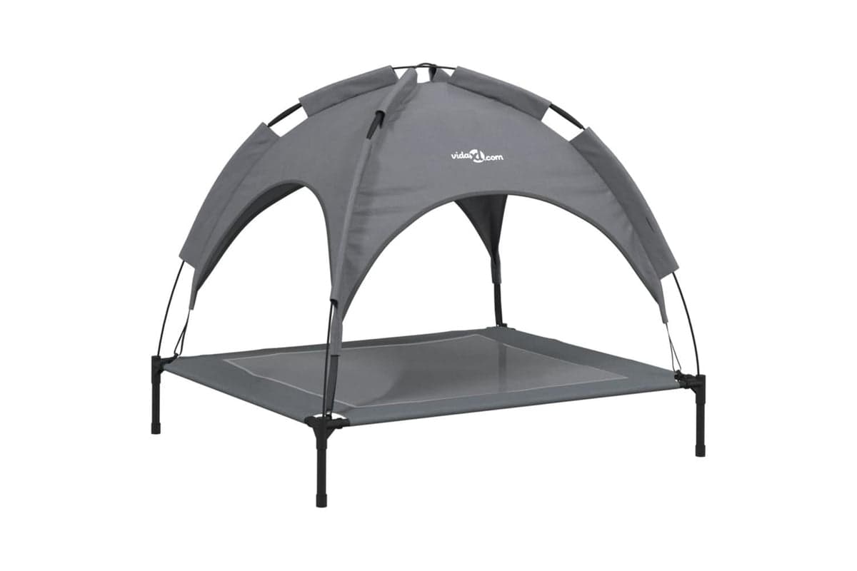 Dog Bed With Canopy Anthracite Oxford Fabric And Steel