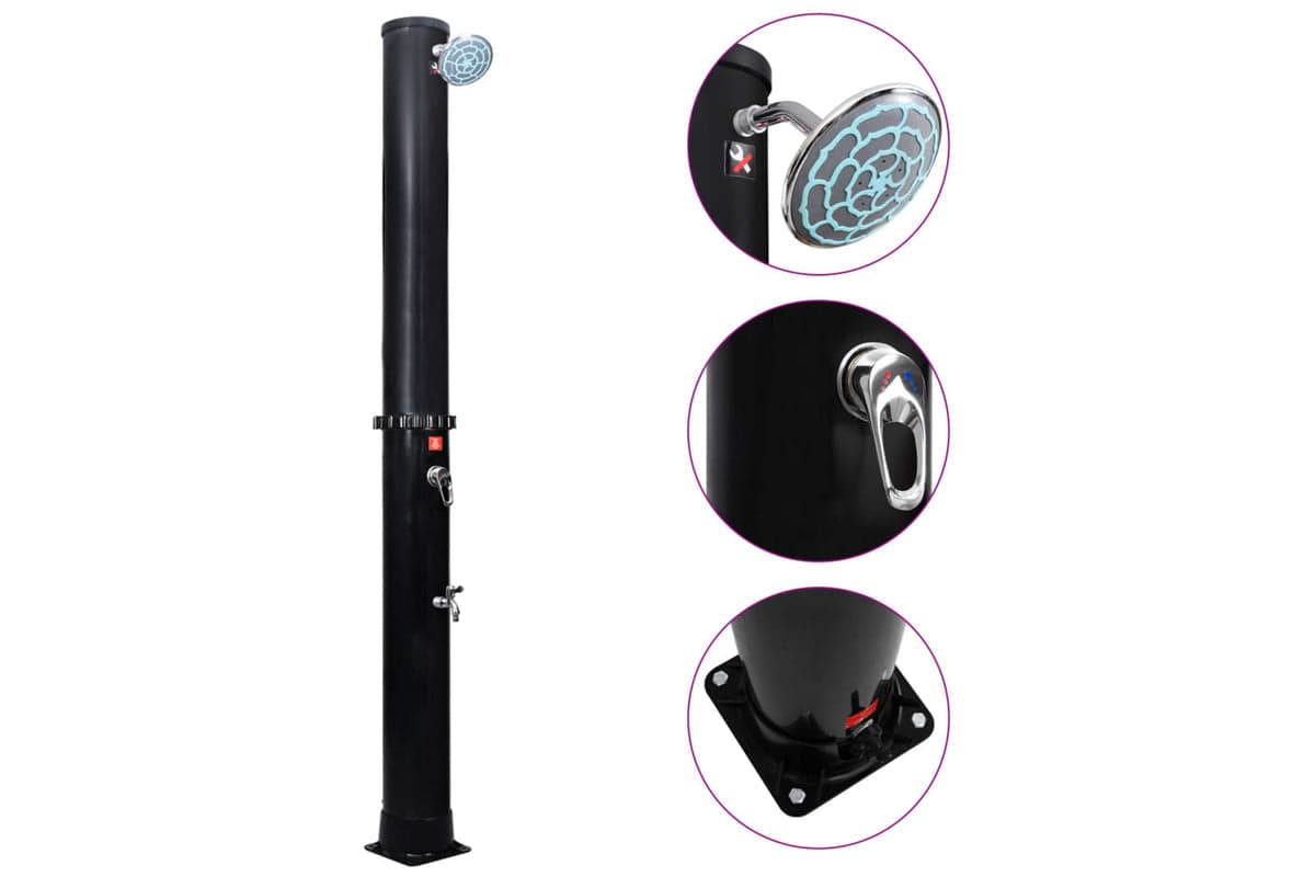 Vidaxl 92392 Outdoor Solar Shower With Shower Head And Faucet 40 L