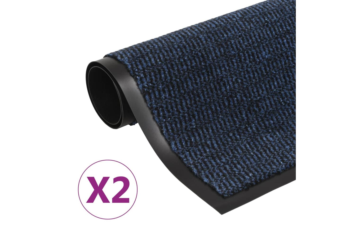 vidaXL 3051604 Dust Control Mats 2 Pcs Rectangular Tufted 40x60cm Blue
