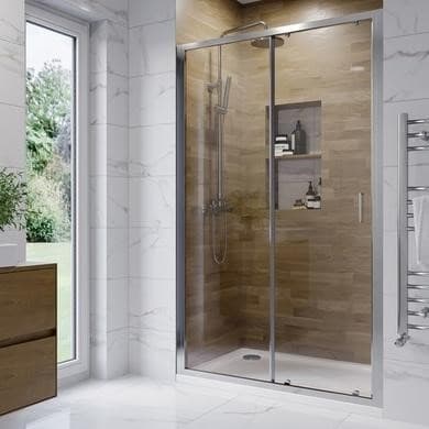 Chrome - Sliding Door Shower Enclosure 6mm Glass - Carina