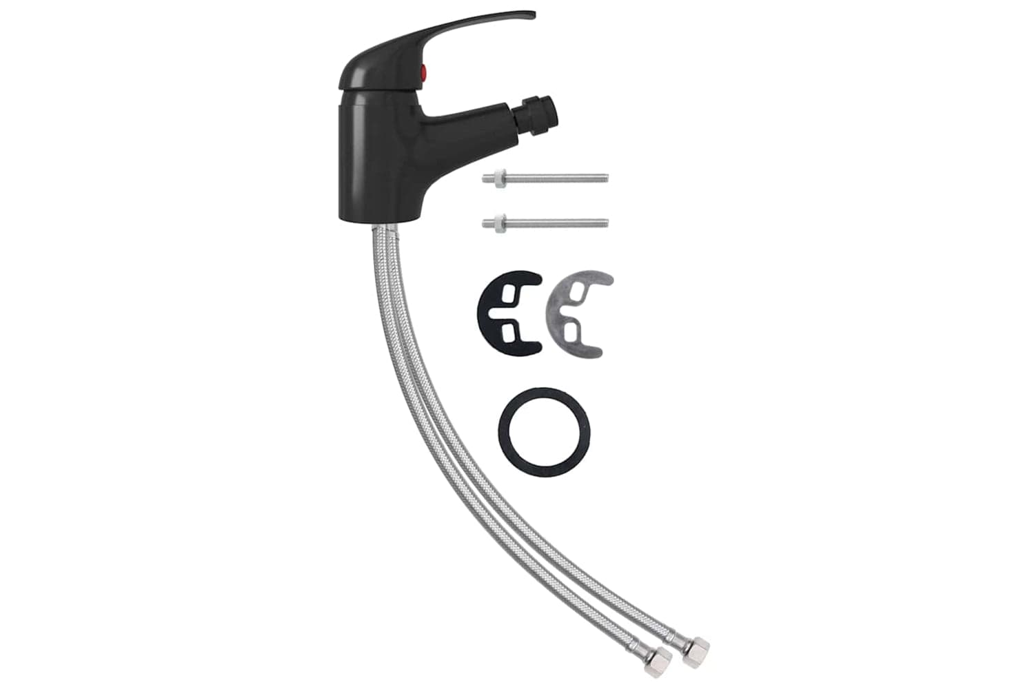 vidaXL 149084 Bathroom Bidet Mixer Tap Black 13x12cm